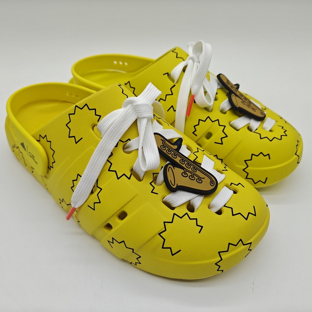 adidas x The Simpsons Adilette Clog Lisa Simpson Men's Size 10 Yellow HQ2580 NEW